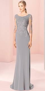 Marvelous Tulle Spandex Bateau Neckline 3 4 Length Sleeves Sheath Column Mothe Mother Of The Bride Gown Mother Wedding Dress Mother Of The Bride Dresses Long