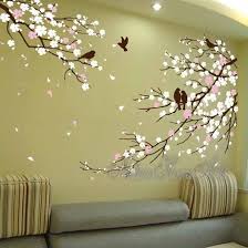 Baum wand malen citybuild me. Wandtattoo Wanddekoration Cherry Blossom Baum Dekorative Wandmalereien Kindergarten Wandtattoos Coole Wande