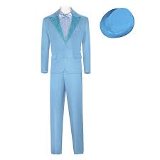 Dumb and Dumber Harry Dunne Blue Suit Party Carnival Halloween Cosplay
