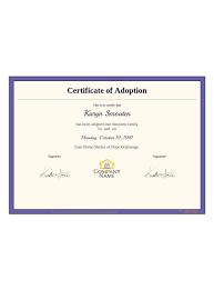 Get your today, call now! Adoption Certificate Template Pdf Templates Jotform