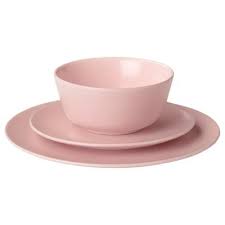 Dinera 18 Piece Dinnerware Set Light Pink Ikea Pink Dinnerware Sets Pink Dinnerware Pink Dishes