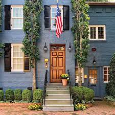 Another exterior element that is suitable to pair with a blue house with white trim is black shutters. Best Door Colors For Blue House The Front Door Project