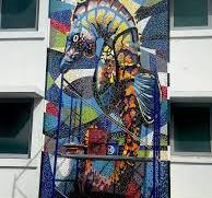 Mito o Realidad I”, 19' x 10', mosaico en losa de cerámica ...