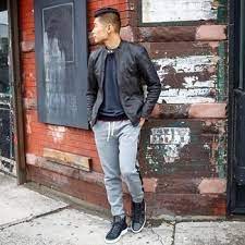 Leather Jacket With Sweatpants Outfits For Men 30 Ideas Outfits Lookastic