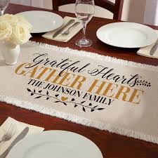 Generic Personalized Grateful Hearts Table Runner Walmart Com In 2020 Table Runners Personalized Table Runner Fall Table Runners