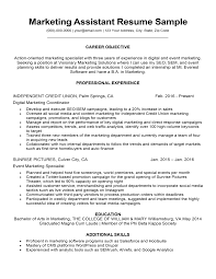 Marketing Assistant Resume Sample Tips Resumecompanion
