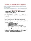 The four journeys of paul. Pauls Missionary Journey Worksheets Teaching Resources Tpt