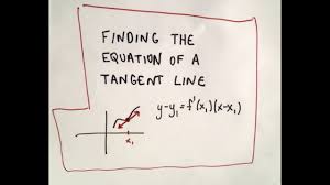 A graph makes it easier to follow the problem and check whether the answer makes sense. Finding The Equation Of A Tangent Line Youtube