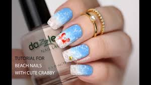 Tie dye style nail art design when it comes to. Ombre Beach Nails With Watermarble Splashes And Crabby Youtube