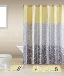 Yellow Sonia 15pc Complete Bathroom Set Rubber Backing Rug Bath Mats Shower Home Amp Garde Bathroom Shower Curtains Bathroom Sets Bathroom Accessories Sets
