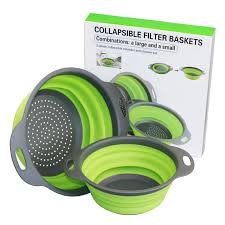 Browse a wide selection of colanders and strainers, including pasta strainer and collapsible colander designs in a variety of sizes, colors and materials. Colanders Food Strainers Innovative Collapsible Silicone Colander Vegetable Fruit Drain Basket Kitchen Aid Strainer Bowl Kitchen Accessory Fruit Vegetables Washing Basket Drainer Container Set Of 2 Buy Online In Guernsey At