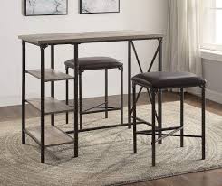 Rustic Table Stools 3 Piece Counter Bar Set Big Lots In 2020 Dining Table In Kitchen Table Stool Rustic Table