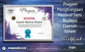 Check spelling or type a new query. Piagam Penghargaan Festival Seni Budaya Daerah Keren Imago Media Home Of Creativity
