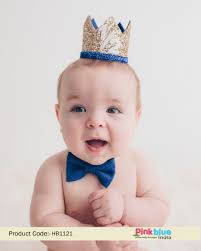 Birthday Crown For Boy Custom Baby Boy Half 1 2 Birthday Crown Hat 6 Month Crown Online India Half Birthday Baby Birthday Hat Birthday Crown