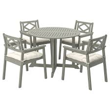 Bondholmen Tisch 4 Armlehnstuhle Aussen Grau Las Kuddarna Beige Ikea Osterreich Ikea Outdoor Grey Stain Ikea