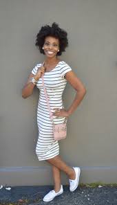Black And White Striped Converse Casual Inspiration No Ii Black White Striped Jersey Dress Striped Jersey Dress Dresses Dress With Converse