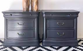 See more ideas about painted furniture, furniture, grey painted furniture. Grey Painted Nightstands Painted Night Stands Grey Paint Furniture Painting Techniques