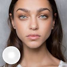 MYEYEBB Aurora Gray Colored Contact Lenses Yearly Cosplay Halloween Contacts Light Gray Prescription Colored Contacts -8.00