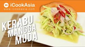 Thai mango salad with fried fish / ikan siakap kerabu mangga ingredients: Kerabu Mangga Muda Try Masak Icookasia Youtube