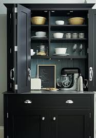 This Smart Breakfast Cupboard From Features Plenty Of Shelving And Built In Lighting Behind Bi Fold Doors Kitchen Storage Ideas In 2019 Kitchen Kitchen L