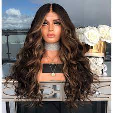 Combined with good hair products, these classic and. Kixigo Womens Wigs Long Curly Wigs Big Wavy Hair Brown Wig Melange Dyeing Center Parting Natural Looking Synthetic Wig Deep Brown Buy Online In Antigua And Barbuda At Antigua Desertcart Com Productid 140229414