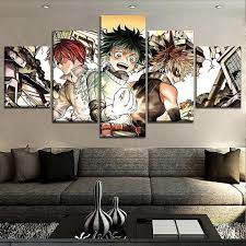 My Boku No Hero Academia Inspired Izuku Ua High Quirk 5 Piece Anime Manga Canvas Home Decor Wall Art Customized Canvas Art Home Decor Wall Art Custom Wall Art