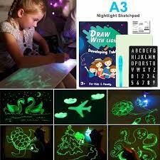 Kennifer Light Up Drawing Kit Draw With Light Fun And Developing Toy Board Ebay In 2020 Drawing Kits Gift Drawing Drawing For Kids
