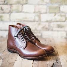 Now Available The Sheldon Features Teak Featherstone Leather A Low Profile Without A Toe Box A Roccia Sole And As Alw Boots Mens Dress Boots Red Wing Boots