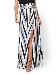 Black And White Striped Maxi Skirt Paper Bag Waist Maxi Skirt Black White Stripe New York Company In 2020 Maxi Skirt Black White Maxi Skirts Maxi Skirt