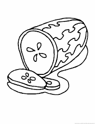 Fortified nutrition, source of vitamins. Cucumber Coloring Pages