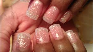 Pagesotherjust for funglamorousvideosbeautiful pink & glitter acrylic nails. Glitter Acrylic Powder Pretty Nail Tutorial Youtube