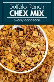 Buffalo Ranch Chex Mix The Best Snack Mix Made With Cheese Crackers Nuts Pretzels And Chex Cereal Tossed In Buffa Chex Recipes Snack Mix Recipes Chex Mix
