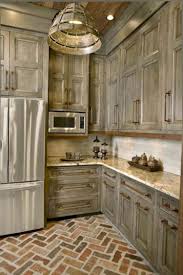 Now that i've shared with you details about our build, let's turn our attention to the custom cabinets in our home. 65 Rustic House Gray Kitchen Cabinet Design Ideas Housegray Kitchendecor Kitchendesign Kitcheni Rustic Kitchen Cabinets Rustic Kitchen Brick Floor Kitchen