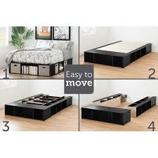 Discount prices & free shipping on most! South Shore Flexible Black Oak Platform Bed With Storage And Baskets Multiple Sizes Walmart Com Platform Bed With Storage Full Size Platform Bed Bed Frame With Storage