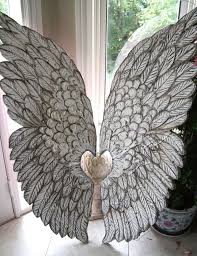 White angel wings canvas wall art. Large Angel Wings Hand Crafted And Sculpted Lightweight Wall Hangings Original Design One Of A Kind 650 00 Via Etsy Angel Wings Wall Wings Angel Art