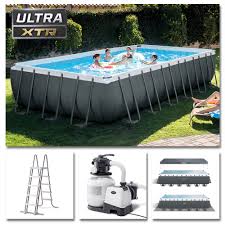 Intex Komplettset Ultra Xtr Frame Pool 732x366x132cm Sandfilter Swimmingpool Rechteckpools Swimming Pools Freizeit Store