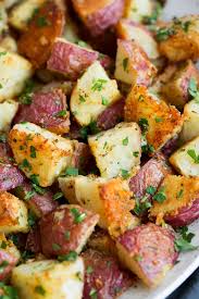 Oven Roasted Potatoes With Parmesan Garlic Herbs Cooking Classy