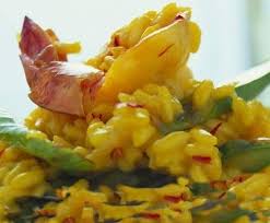 Safran Risotto Mit Scampi Und Spargel Rezept Rezepte Risotto Risotto Rezepte