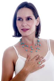 Turquoise Oval Beads Long 14k Goldfilled Necklace