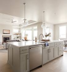 Another popular trendy color for kitchen cabinets is mindful gray sw 7016. Neutral Home With Grey Cabinets Home Bunch Interior Design Ideas