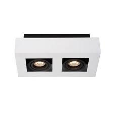 dubbele plafondspot led zwart met wit of grijs met zwart dimbaar plafondlamp plafondverlichting verlichting