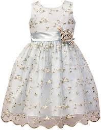 Jayne Copeland Floral Embroidered Dress Little Girls 2 6x