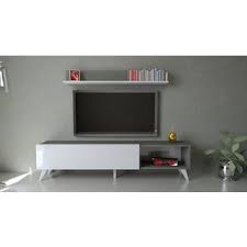 Nuovo Tv Unitesi Mdf Koyu Gri Lake Beyaz Duvar Modulu Mobilya Fikirleri Mobilya Tv