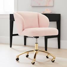 Overview sink into the furriest, fuzziest seat in the house. Velvet Wingback Swivel Chair Teen Desk Chair Pottery Barn Teen