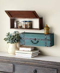 These vintage suitcases will make perfect shelves for your walls to add character and style to your home, bar or cafe. Suitcase Style Wall Shelves Ltd Commodities