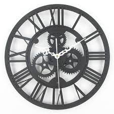 Vintage Mechanical Gear Wall Clock Industrial Loft Style Gear Wall Clock Wall Clocks Living Room Vintage Wall Clock