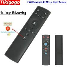 Tikigogo T1m 2 4g Voice Air Mouse Microphone Ir Learning For Google Assistant Android Smart Tv Box Pk G10 Q5 T2 Remote Control Remote Universal Remote Control