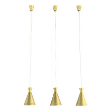 Set Of Three Unusual Gold Pendant Lights Germany 1960s For Sale At 1stdibs