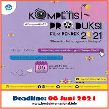 We did not find results for: Lombainternasional Info Gratis Lomba Produksi Film Pendek Dinamika Keberagaan Budaya Dari Kemdikbud