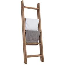 If you know anyone in an old farmhouse, they probably have some old wooden ladders around there somewhere. Bathroom Towel Racks